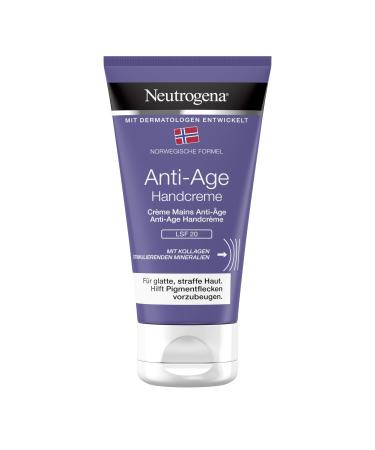 Neutrogena Norwegian Formula Anti-Age Hand cream with LSF 20 (75 ml) nourishing moisture cream with collagen and stimulating minerals for smooth tight skin moisture hand care