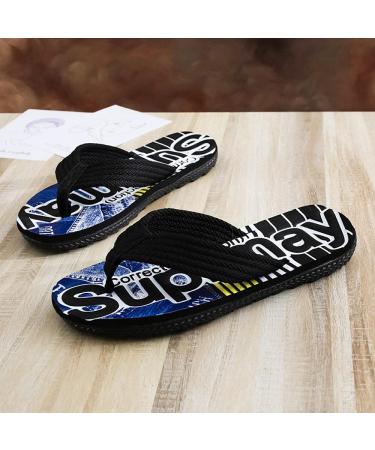 Mllm fast drying women/men slippers summer couples flip soft underside men's sandals with clips black A_42 women and men's non-slip slipper black A UK7.5