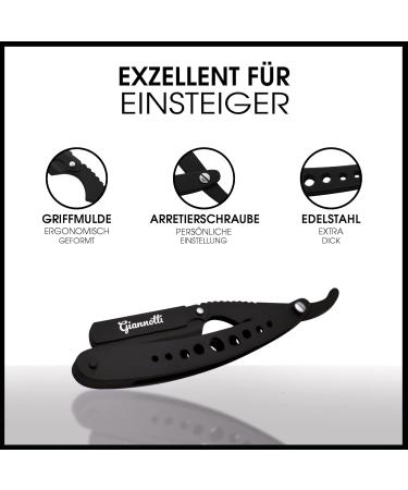 Giannotti Barber Knife Set - High-Quality Stainless Steel Razor for Men & Women | Traditional Wet Shaving | Foldable Design No Razor Planer Non-Electric - Buy Online on GoSupps.com