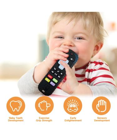 SFCCMM TV Remote Control Silicone Baby Teething Toy for Toddlers 3-12 Months - BPA Free, Soothes Gums for Boys and Girls - Buy Online on GoSupps.com
