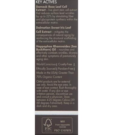 OM4 Fortify: Age-Defying Botanical Stem Cell Facial Oil - Deeply Nourishes & Hydrates Dry/Normal Skin | International Shipping Available - Buy Online on GoSupps.com