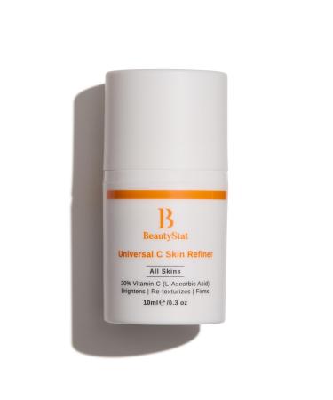BeautyStat Universal C Refiner - 20% Pure Vitamin C Serum For Face Brighten the Look of Dull Skin & Dark Spots Minimize the Appearance of Fine Lines & Wrinkles - Travel Size (0.30 oz. / 10ml)