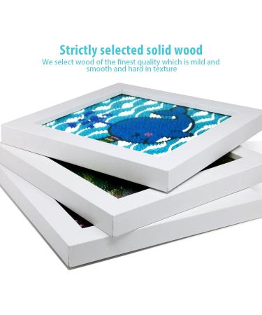 Dolphin Diamond Painting Kit with Wooden Frame | Arts and Crafts for Kids | Easy Craft Kit for Beginners | Children's Gift - Buy Online on GoSupps.com