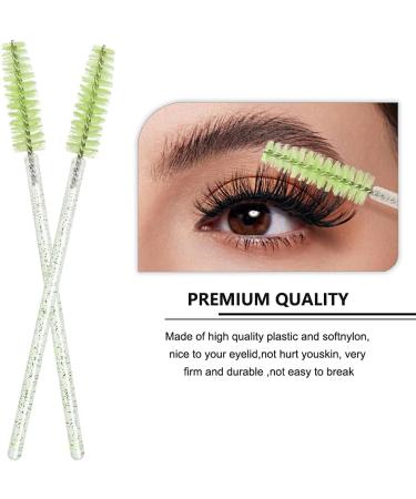 XPP Disposable Eyelash Brushes 100PCS - Crystal Green Mascara Wands for Brow Spoolie and Castor Oil Application - Buy Online on GoSupps.com