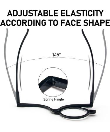 MMOWW Makeup Reading Glasses - Flip-Down Single Lens Rotating Glasses (Black 3.5) for Women - Buy Online on GoSupps.com