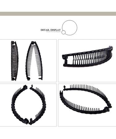 Aaiffey 4pcs Banana Hair Clips Vintage Clincher Combs for Thick Curly Hair - Double Clip Set for Women and Girls - Buy Online on GoSupps.com