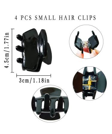 Stylish Tortoise Shell Hair Clips for Women & Girls - 4 Pcs Mini Hair Claws, Non-Slip Jaw Clamp for Thin & Thick Hair - Buy Online on GoSupps.com