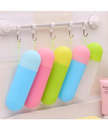 Digjobk Portable Toothbrush Mug - Plastic Storage Box & Organizer for Bathroom & Travel | Tooth Cup & Towel Holder (Color: E) - Buy Online on GoSupps.com
