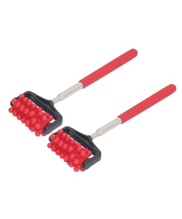 2 pieces telescopic back massage roller made of stainless steel with essential oil for improved blood circulation