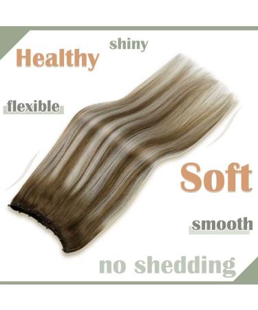 LAAVOO Microbead Extensions - Real Hair Brown Blonde 45cm Micro Weft - Remy EZ Weft 50g #8/60/8 - Lightweight & Breathable - Buy Online on GoSupps.com