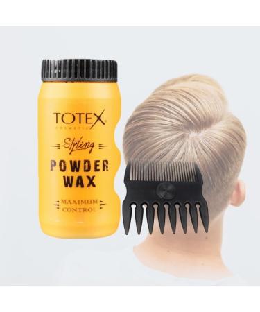 Totex Styling Powder 20g | Magic Volumizing Thickening Dust | Ultra Strong Matte Look & Styling 2 in 1 Fine/Coarse Tooth Rotating Comb Texturizing & Grooming in Grey - Buy Online on GoSupps.com