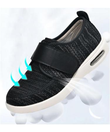 Women's Relief Diabetic Shoes - Summer Extra Wide Walking Sneakers for Swollen Feet | Adjustable Strap & Easy On/Off - Size 12 Gris - Buy Online on GoSupps.com