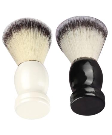 Beatifufu 2 pieces manual shaving brush manual shaving brush Razor brush Tool hairdressing salon razor brush mustodel mustodle foaming razor tool cleaning accessories