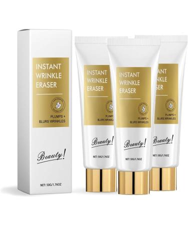 FLLUOUZH 3 Pcs Instant Wrinkle Eraser Face Cream Firming Peptides Lotion Serum Natural Instant Wrinkle Remover Serum Firming Lotion AntiAging Eye Cream