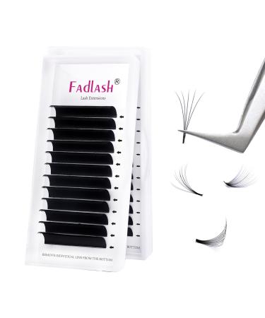 Fadlash Easy Fan Lashes DD Curl 0.07 13mm Single Lashes Russian Lashes Natural Look Self Fanning Eye Lashes Automatic Blooming Russian Eyelashes Extensions(0.07-DD-13) 13 mm 0.07-DD
