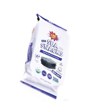 KPOP Sea Snacks - Premium 5g Roasted Seaweed Lightly Salted | Vegan & Certified Organic | Non-GMO & Gluten Free | Korean Snack Packs (24 Pack) - Buy Online on GoSupps.com
