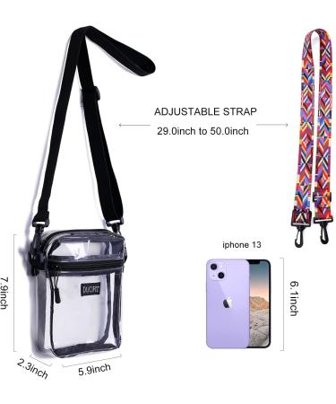 DUORT Clear Stadium Approved Crossbody Bag - White | TPU Clear Purse with Adjustable Strap for Concerts & Events - Buy Online on GoSupps.com