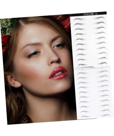 Mikinona 2 Sheets Black Stickers 4d Imitation Eyebrow Tattoos Brow Tatoo Transfer Stickers 3d Tool Artificial - Buy Online on GoSupps.com