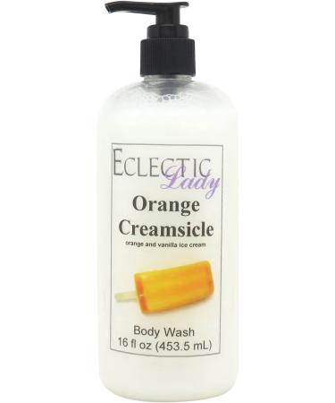 Eclectic Lady Liquid Pearl Body Wash - Orange Creamsicle Scent 3-in-1 Use For Bubble Bath Hand Soap & Body Wash Phthalate-Free Orange Creamsicle Fragrance Handcrafted in USA (16 oz) 16 Fl Oz (Pack of 1)