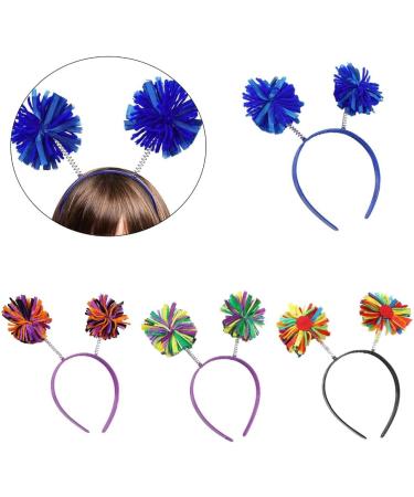 TQUXNGA Hairband with Colorful Pompoms for Parties Stage Performences Eye-catching Party Headband Birthday HeadWear Purple - Buy Online on GoSupps.com