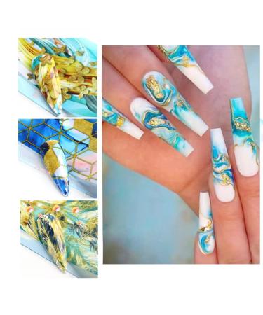 Marble Nail Art Foil Transfer Stickers - 10 Sheets | Holographic Starry Sky Design for Women & Girls - Buy Online on GoSupps.com
