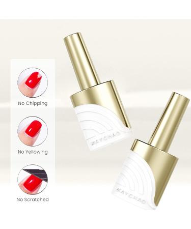 MAYCHAO Glossy Gel Top Coat 15ml Gel No Wipe Glossy Top Coat Soak Off Nail Lamp Gel Nail Polish Glossy Finish Long Lasting for Home Nail DIY Manicure 0.5 OZ - Buy Online on GoSupps.com
