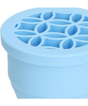 Makeup Brush Scrubber Makeup Brush Cleaning Bowl Portable Space Saving 2 in 1 Multifunctional Palm Size Folding with Brush Drying Rack for Daily (Blue) - Buy Online on GoSupps.com