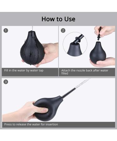 T2 224ml Enema Bulb Kit for Men and Women - CE & FDA Certified Anal Douche Cleanse Kit for Constipation Colon Cleanse - 2 Detachable Slim Nozzles (Soft & Hard) - Buy Online on GoSupps.com