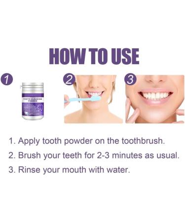 Purple Whitening Tooth Powder Clean Tartar and Stone Whiten Teeth Freshen Breath - Buy Online on GoSupps.com