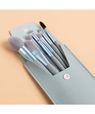 TouGod 8pcs Makeup Brush Set with Leather Bag | Professional Portable Travel Brushes for Powder Concealer Blush & Eye Makeup - Buy Online on GoSupps.com