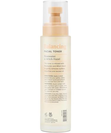 Nature Love Balancing Facial Toner | Rosewater & Witch Hazel for Oily Skin | Cruelty-Free Paraben-Free Made in USA | 6 Fl Oz - Buy Online on GoSupps.com