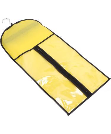 Wig Stand Hair Extension Storage Bag Portable Dustproof Hair Extension Holder with Zipper for Daily Travel Use (Yellow) - Buy Online on GoSupps.com