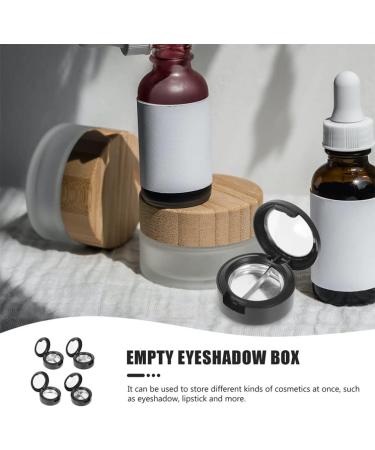 FRCOLOR 6pcs Eye Shadow Box Black Eyeshadow Cosmetic Sample Cases Cosmetic Holders Organizer Travel Filling - Buy Online on GoSupps.com