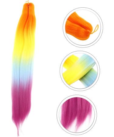 Didiseaon Dreadlocks Wig Wigs Colored Rainbow Hair Extensions Fake Hair Braiding Hair Pre Stretched Hair for Braids Braiding Wig Chemical Fiber High Temperature Yarn To Stretch - Buy Online on GoSupps.com