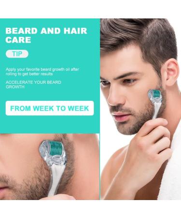 LOPHE Derma Roller 0.5mm Microneedle Derma Roller for Men and Women Professional Microneedling Derma Needling Micro Needle Roller Facial Wrinkles Hair Loss Stretch Marks Hair Regrowth Green head + transparent handle - Buy Online on GoSupps.com