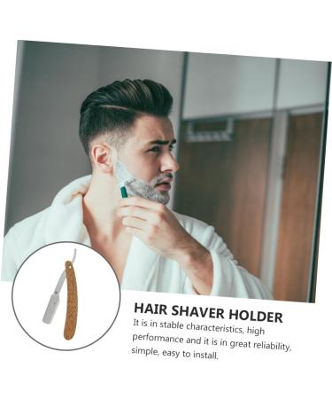 Angoily Manual Razor Tool - Wooden Beard Holder for Men - Red Sandalwood Accessory 14.8x2.7x0.9CM - Buy Internationally - Buy Online on GoSupps.com