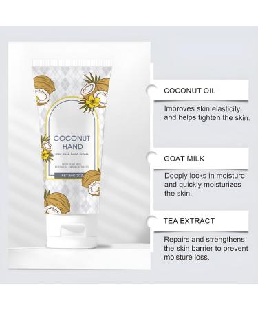 rabuu Coconut Cream Hand Cream Moisturizing and Nourishing Lotion for Dry Skin Moisturizing and Softening Hands - Buy Online on GoSupps.com
