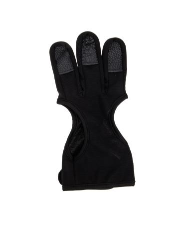 Anneome Archery Finger Stall Mittens Bow and Finger Glove Three Finger Archery Gloves Leather Gloves Archery Equipment Portable Shooting Glove Wear-resistant Archery Equipment Black Major 20x10cm Black