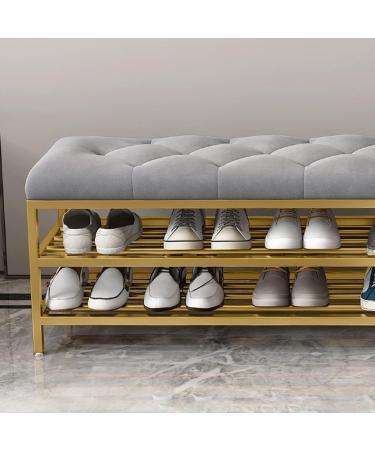 Footstools/Ottomans Nordic Creative Home Shoe Rack Bench Storage Shoe Stool Rack Metal Base Suitable for Living Room Entrance Corner Corridor (Color : Green) (Green) - Buy Online on GoSupps.com