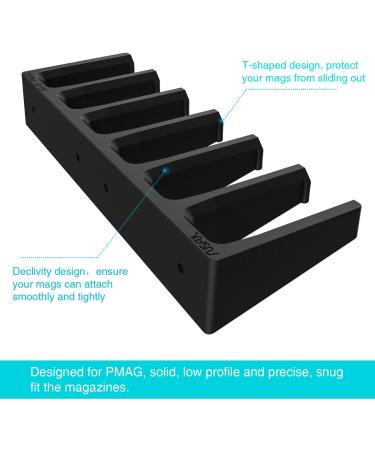 Solid ABS Standard PMAG Wall Mount  Mag Holder  Home Magazine Storage Rack 6 x PMAG Mount 1 Pack - Buy Online on GoSupps.com