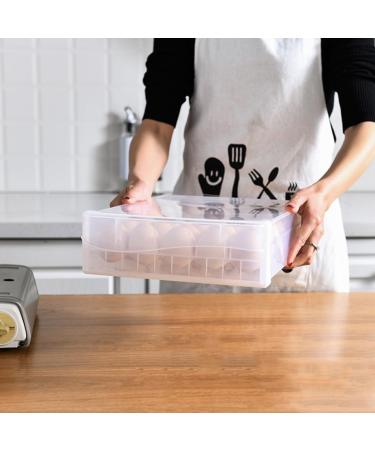 Uonlytech 1 Pc Box Egg Carton Drawer Refrigerator Storage Box Clear Plastic Tray Fridge Double Deck re-usable Transparent Color 34X26CM monolayer - Buy Online on GoSupps.com