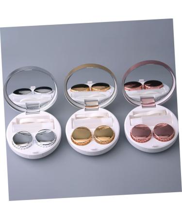 Solustre Ceramic Contact Lens Container & Toothbrush Holder - Portable Diamond Travel Case with Mirror Film - Ideal Eye Storage Solution - Buy Online on GoSupps.com