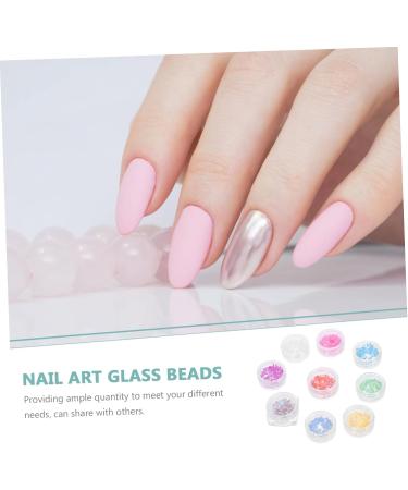POPETPOP 9 Boxes Nail Decoration Glass Jewlery Jewelry Acrylic Nail Gems Tiny Beads Nail Beads for Acrylic Nails Gems for Nails Nail Art Beads Crystal Beads Candy - Buy Online on GoSupps.com