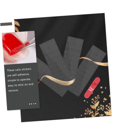 DOITOOL 10 Sheets Nail Stickers Gel Nail Strips Manicure Kit Tools Red Nail Polish Gel Wraps for Nails Clear Nail Wraps Transparent Stickers Gel Nail Sticker Pedicure Polishing Strip Tape - Buy Online on GoSupps.com