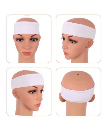 MapofBeauty 3 Pack Yoga Headbands - Stretchy Cotton Hair Wrap for Sport Running & Gym - White - Buy Online on GoSupps.com