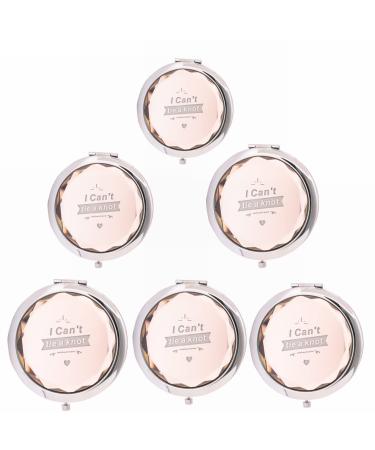 Soinos Pack of 6 Makeup Mirror for Wedding Parties and Bridesmaids Proposal Gifts - Compact Portable and Perfect for On-The-Go Glam!
