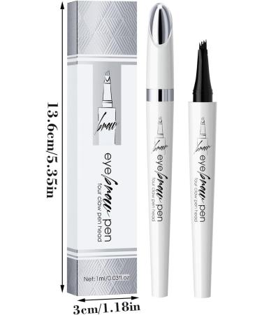Eyebrow Pencil Liquid Eyebrow Pen 4 Tip Microblading Eyebrow Pen Creates Natural Looking Brows Effortlessly Eye Brow Pencils for Women (04) - Buy Online on GoSupps.com