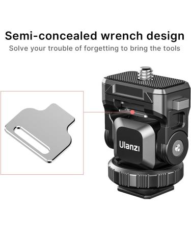Quick Release Monitor Mount Bracket with Angle Adjustable Hot/Cold Shoe, Mic Holder, and 1/4 Fast Slide Plate - Video Shooting Accessories for Sony, Canon, Nikon, Fujifilm DSLR - Buy Online on GoSupps.com