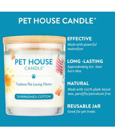 One for All Pet House Candle - 100% Soy Wax Non-Toxic & Eco-Friendly Fragrance Sun-Washed Cotton Scent Pet-Free Disposal Ideal for Home - Buy Online on GoSupps.com