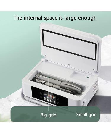 Insulin Cooler Portable Insulin Cooler Case Mini Fridge Insulin Cooler 2 8 (Built-in One Battery) for Insulin Serum Eye Drops Storage Travel Airplane White-220V-Battery*2 Battery*2 White - Buy Online on GoSupps.com